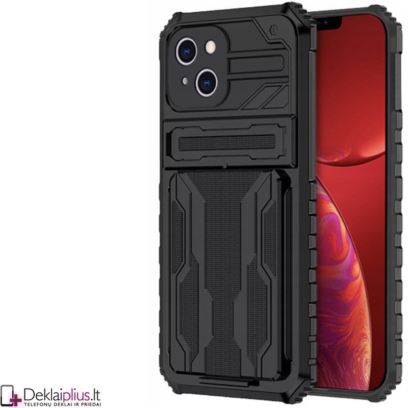 Combo dėklas su kojele ir kortelių dėklu (Apple Iphone 13) Combo dėklas su kojele ir kortelių dėklu (Apple Iphone 13)